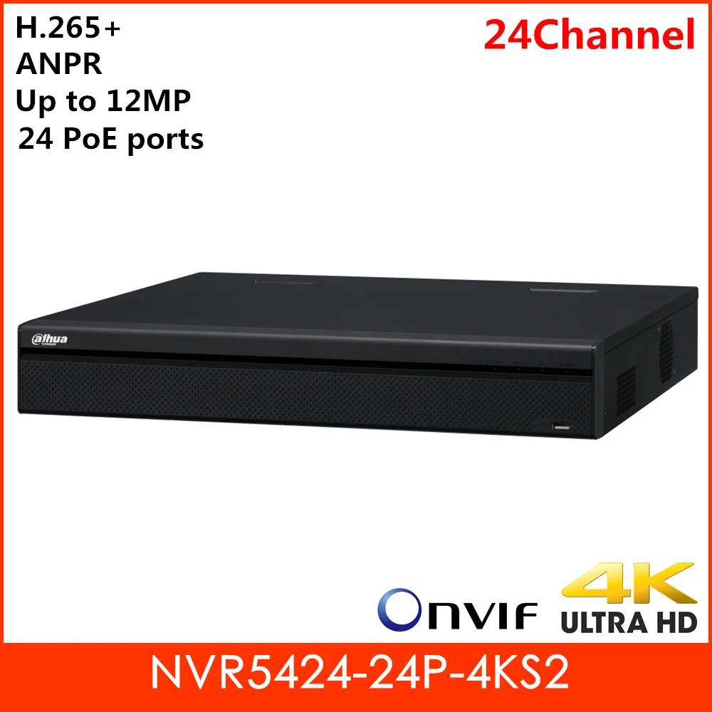 Сетевой видеорегистратор Dahua 4K 24 канала для ip-камеры 12 МП P2P скорость записи 320