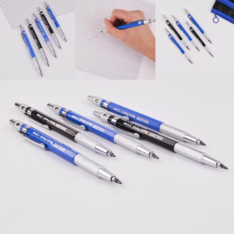

Holder Mechanical Pencil Pen Plastic Metal Lead Holder Mechanical Draft Pencil Drawing 2.0mm Lead 1PC