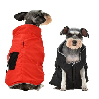 

Pet Dog Clothes Internal Cotton Warm Winter Coat Jacket with Zip Puppy Pug French Bulldog Clothing Pet Costume Dog Vest Outfit