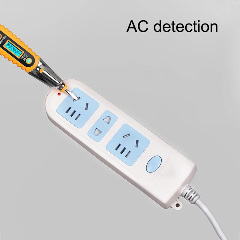 Прямая поставка цифровой тестовый карандаш AC DC 12-250V Электрический тестер ЖК-дисплей детектор напряжения тестовая ручка для электроинструменты