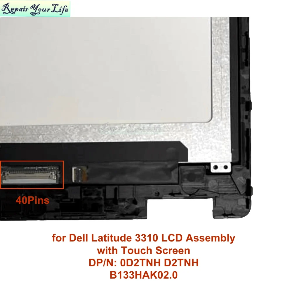 PC/タブレット ノートPC 7Y0MM D2TNH Laptop LCD Screen Touch Assembly for DELL Latitude 3310 DP/N:  0D2TNH 07Y0MM B133HAK02.0 13.3 40Pins IPS LED Display - AliExpress