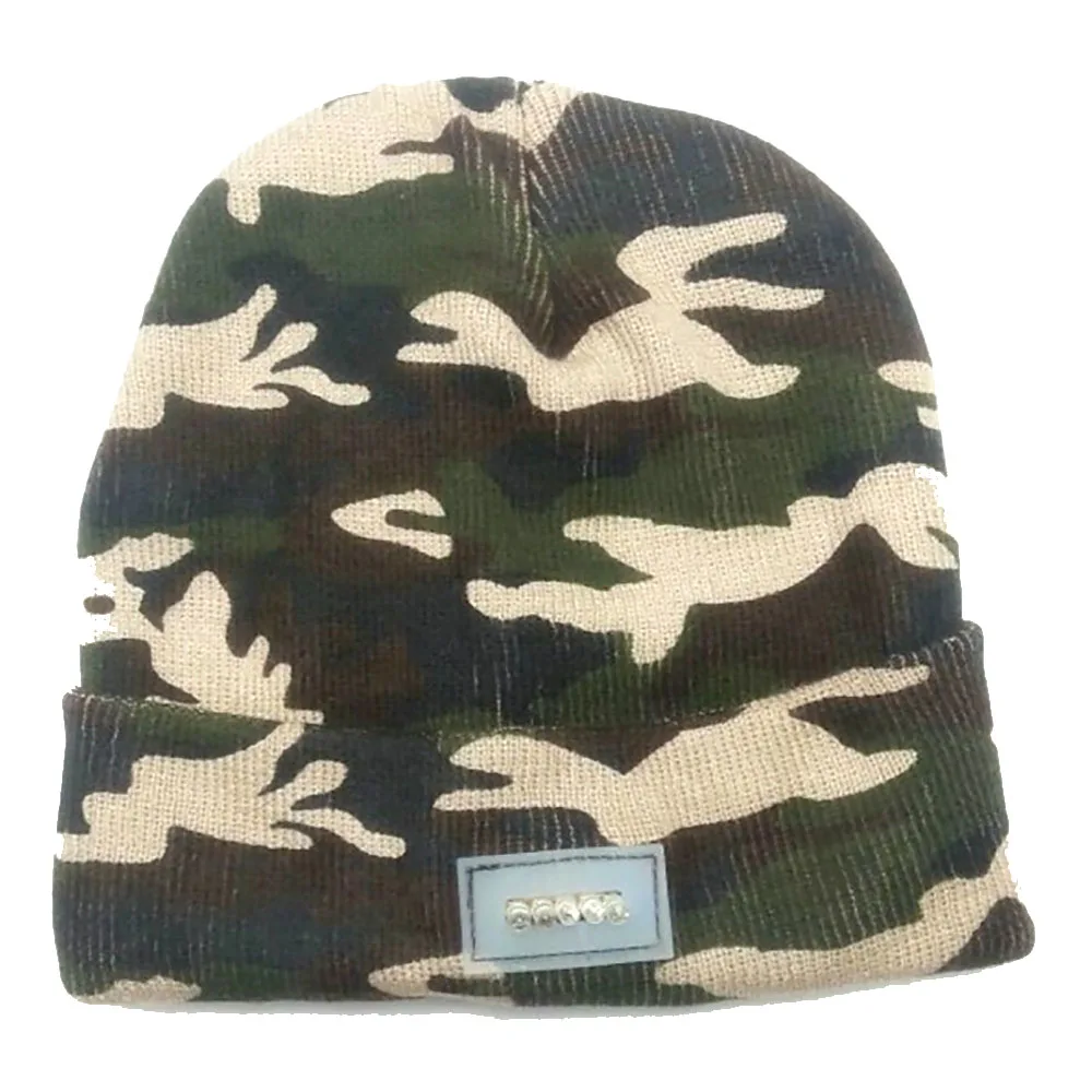 Светящаяся шапочка 5 светодиодный вязаная для кемпинга мужское мягкое