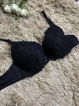 

Black lace bra