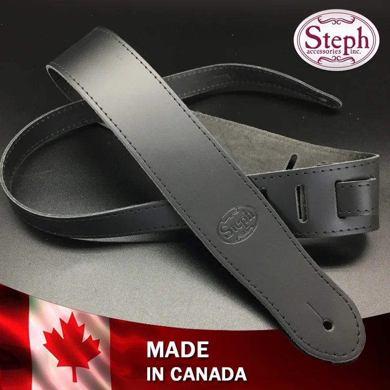 Steph Handmade Cho Genuine Leather Guitar Strap Chopper Style, Made In