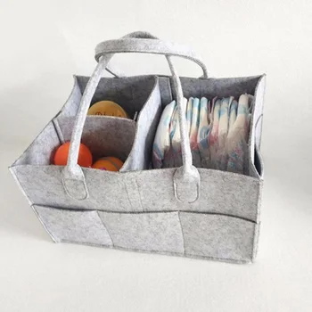 

New Felt Baby Diaper Bag Hand Bags Travel Outdoor Portable Multifunction Storage Bag Useful Large Capacity Baby Clothes Handbags