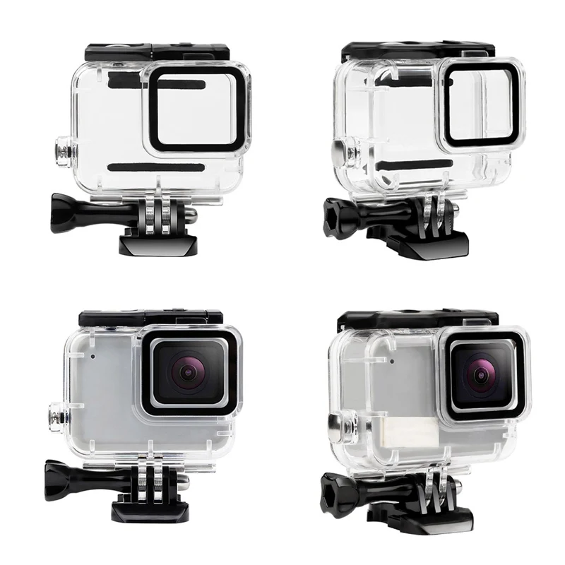 Пистолет водонепроницаемый чехол набор аксессуаров для GoPro Hero 7 серебряный белый чехол для экшн камеры коробки для Go Pro Hero 7 белый серебристый