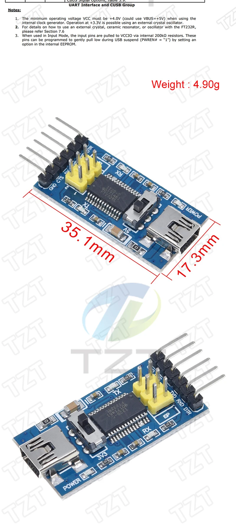 FT232BL FT232RL Basic Breakout Board FTDI FT232 USB ZU TTL 5V 3,3V Debugger Download Kabel Zu Seriell adapter Modul Für Arduino – Detail 12