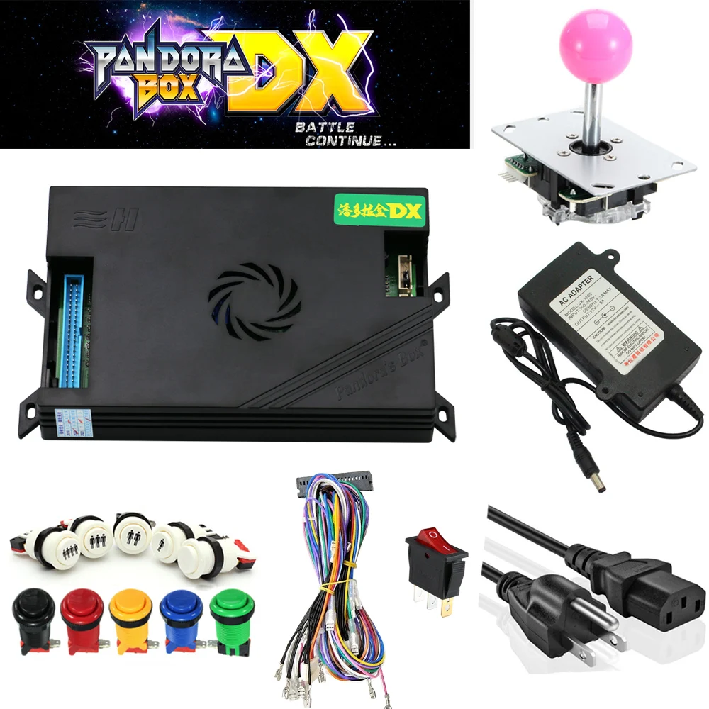 

Arcade game parts With Illuminated button LED bulbs holders nuts Joystick player buttons Pandora Box DX