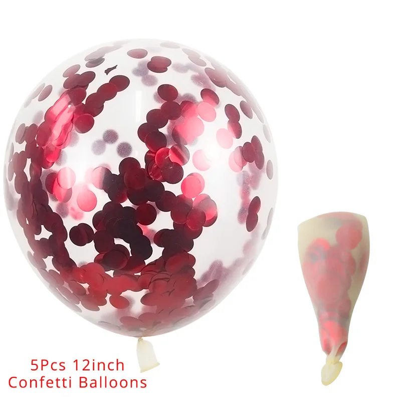 7 Tubes 70cm Height Balloon Stand for Birthday Party Decorations Kids Baby Shower Balons Wedding Decoration Christmas New Year - Цвет: 5pcs red