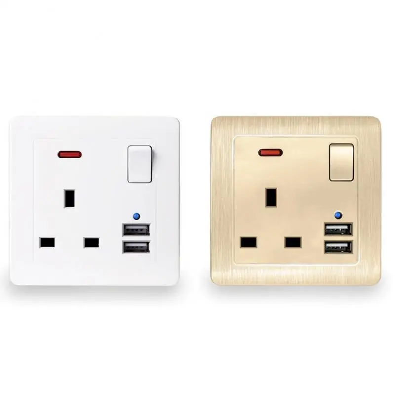 Настенная розетка с USB 3 1 А 2 комплекта 13А настенная высокое качество и