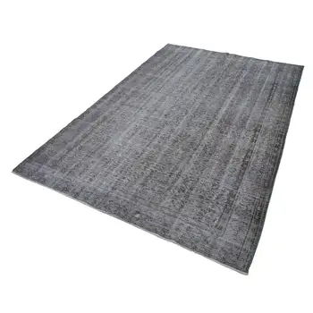 

174x268 Cm Grey Handmade Overdyed Rug-6x9 Ft