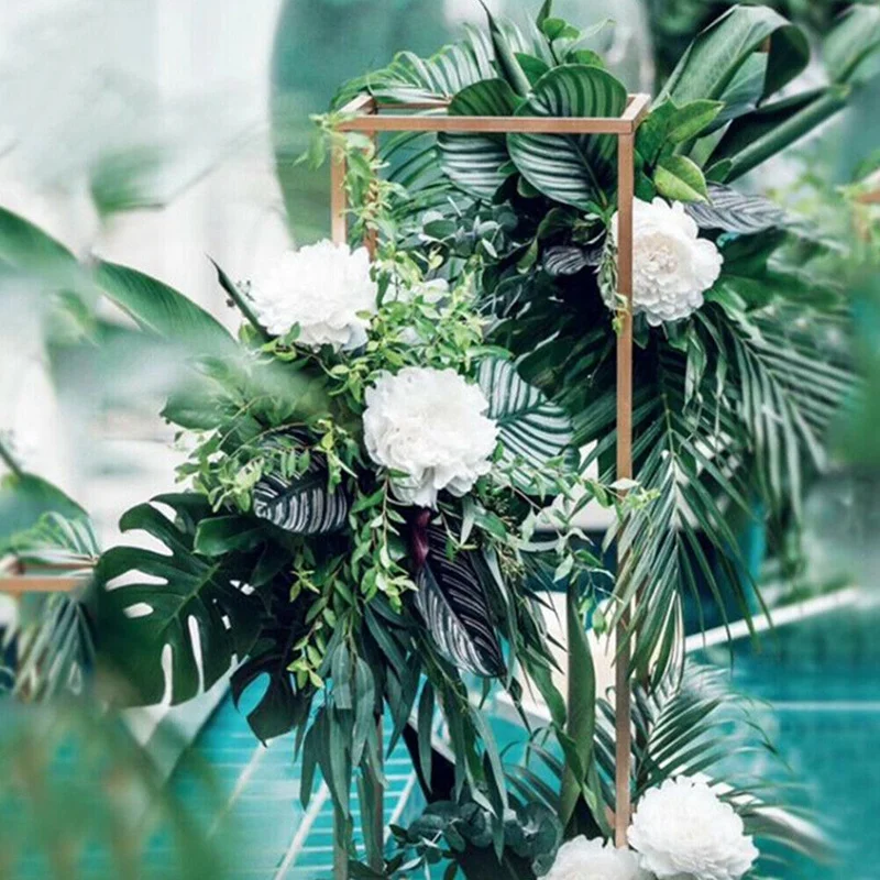 1PC Flower Vase Floor Vases Column Stand Metal Road Lead Elegant Wedding Decor