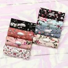 Kobiety pudełko na przybory do makijażu pudełko na szminki z lustrem kwiatowy nadruk pojedyncze szminka futerał do przechowywania torby kosmetyczne(China)