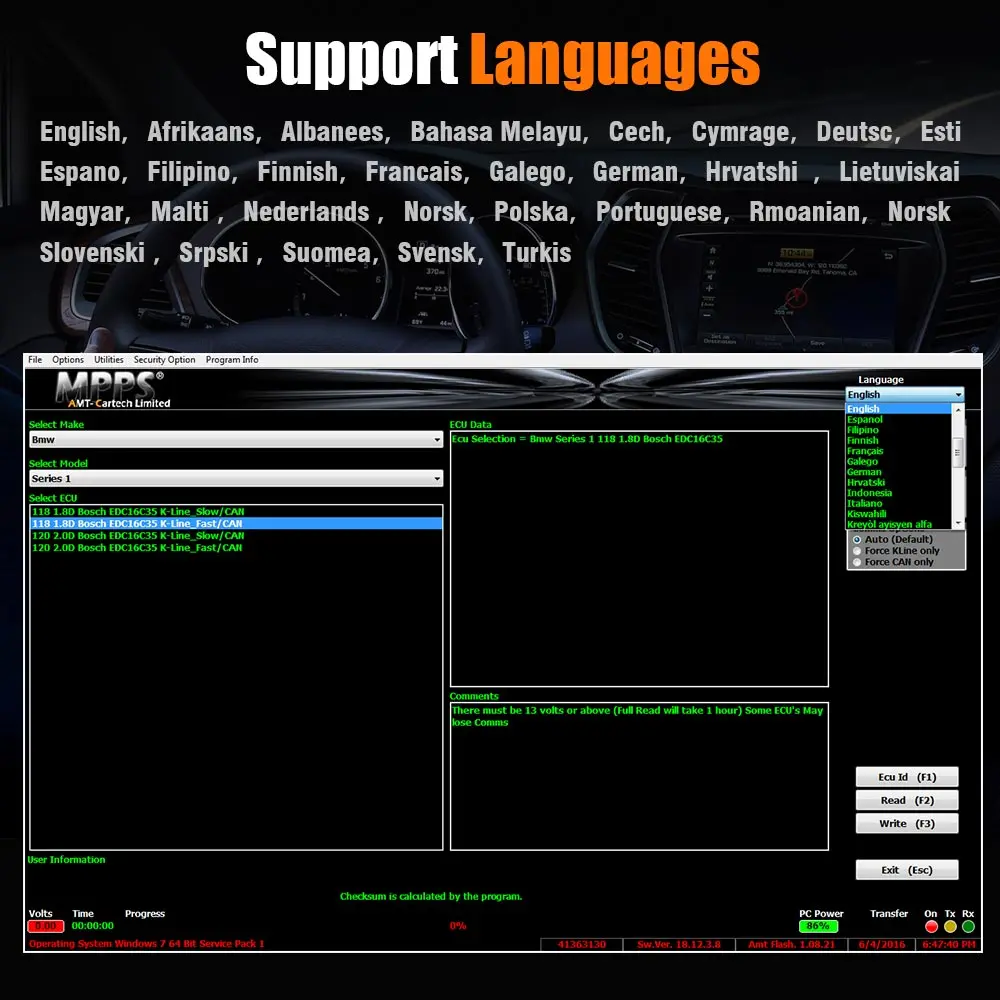 Mpps-scanner de ajuste de chip automotivo, v21,