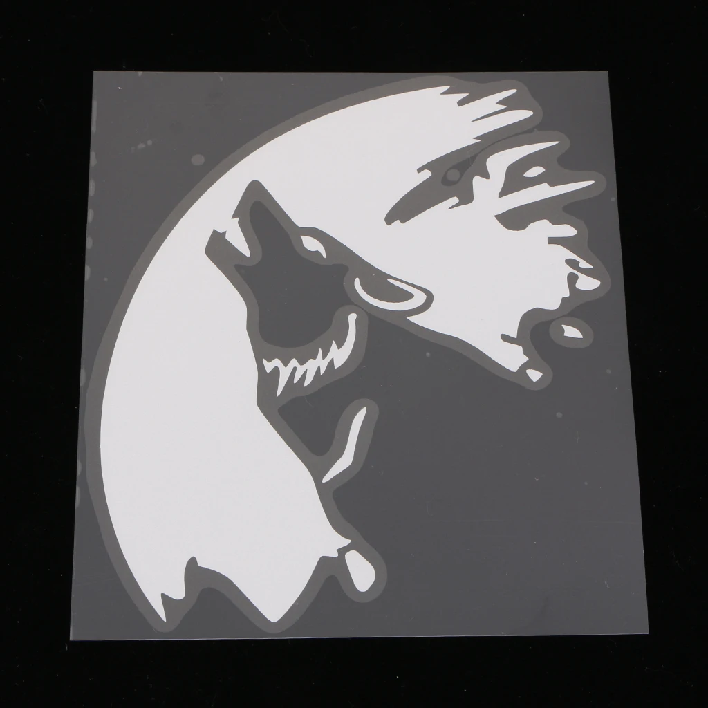 Wolf Howling Car Decal Window Sticker Wild Animal - Die Cut Decal Bumper Sticker For Windows, Cars, Trucks, Laptops, Etc.
