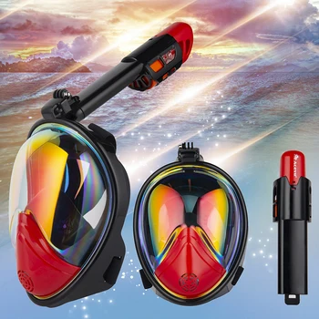

2019 NEW Folding Diving Mask Scuba Mask Underwater Anti Fog GoPro Full Face Snorkeling Mask Women Men Kids Swimming Snorkel