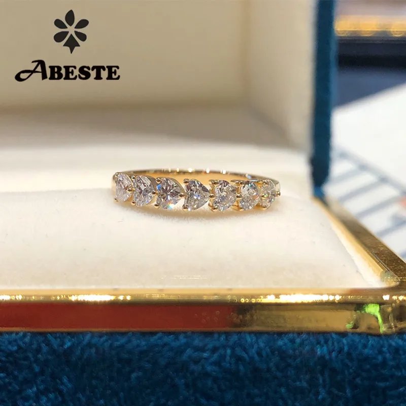 Женское кольцо из 18 каратного желтого золота с бриллиантами 0 58 карата|Кольца| |