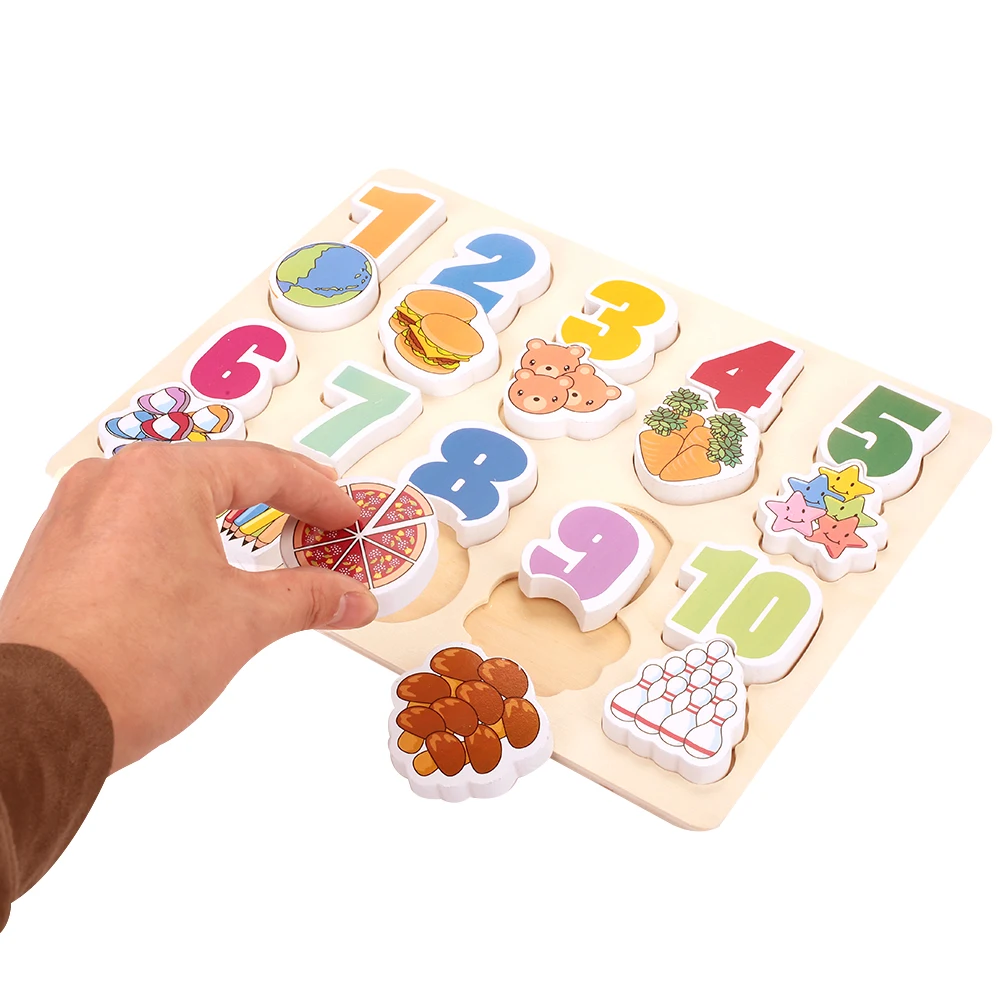 Ephex Durable Wooden Education Learning Board Novelty 2 in 1 Beginning Ability 3d Puzzle Practical Geometric Model