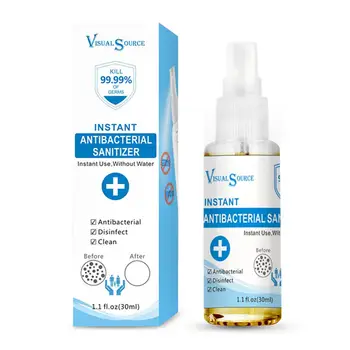 

30ml Hand Sanitizer Spray Portable Alcohol-Free Hand Sanitizing Spray Rinse-Free Hand Sanitizer For Kids Adults Instant Cleaning