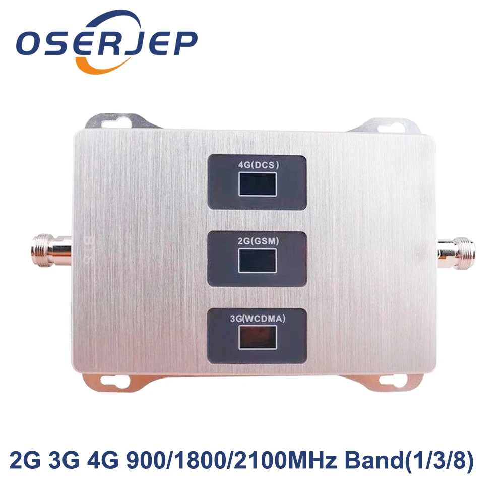 900 1800 2100 MHz Tri-Band 2G 3G 4G Repeater GSM WCDMA UMTS LTE Booster Band8/3/1 900/1800/2100 Amplifier+ 360 Omni Antenna