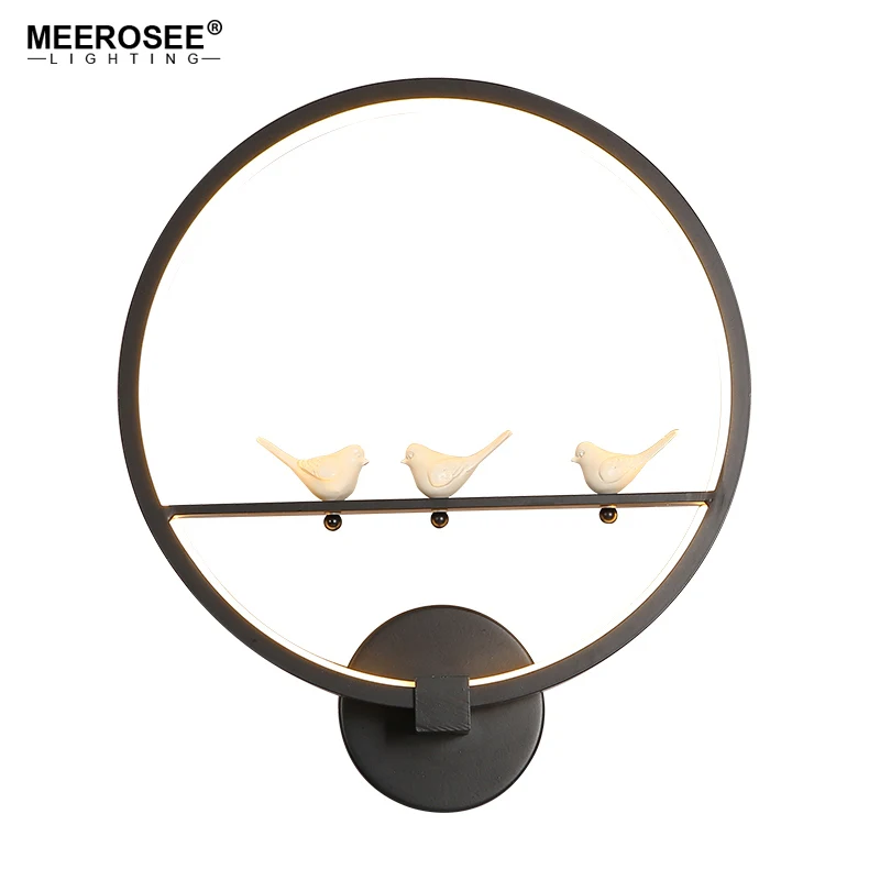 Новое поступление современный маленький белый птичий настенный светильник