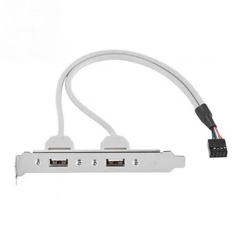 

PCI USB 2.0 A Type Female Screw to Motherboard 9P Header Cable with Bracket