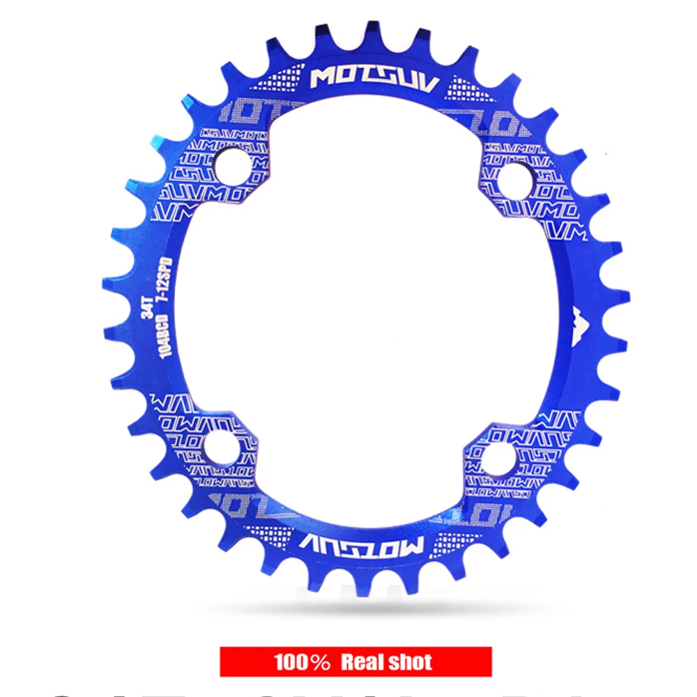MOTSUV 104mm BCD 32T34T36T Étroite Large Ronde Vélo Unique Plaques Vélo