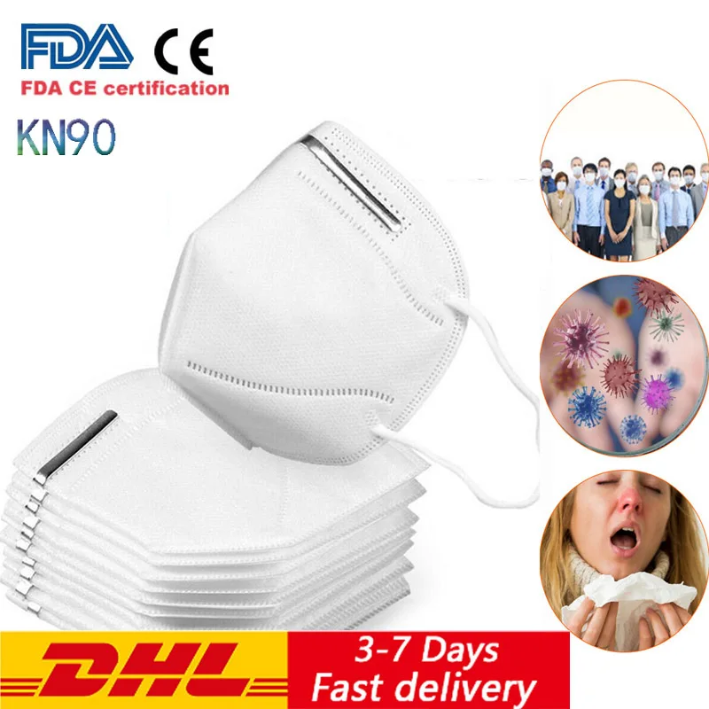 

DHL Send KN90 Anti Virus Mask for Air Pollution Face Dust Mask for Germ Protective Masks KN90 Bacteria Proof Filter Safety mask