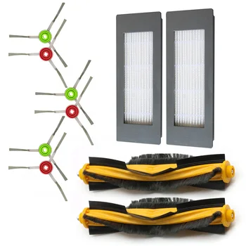 

6 Side Brushes 2 Main Brushes 2 Filters For Ecovacs Deebot Ozmo 900 DN5G Durable