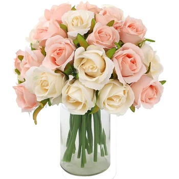 

Artificial Rose Flowers Bouquet 12 Heads Silk Flowers Rose for Home Bridal Wedding Party Festival Decor-Dropship