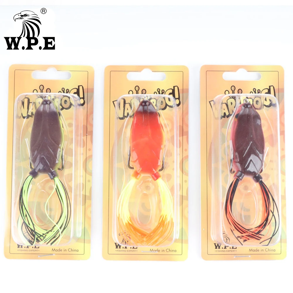 W.P.E бренд 1 шт. 15 г рыболовная приманка лягушка Snakehead для имитации мягких приманок
