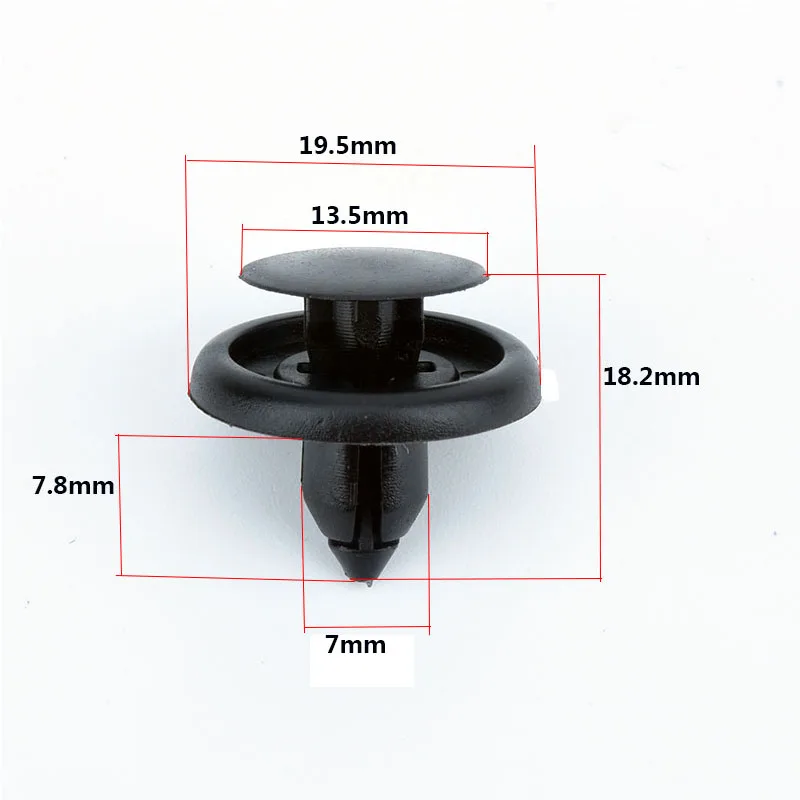 Nylon Bumper Fender Hood Retainer Clips Rivets Car Auto Fastener Clip Door Trim Panel Fits 7mm Hole for Toyota 90467-07166 | Автомобили и