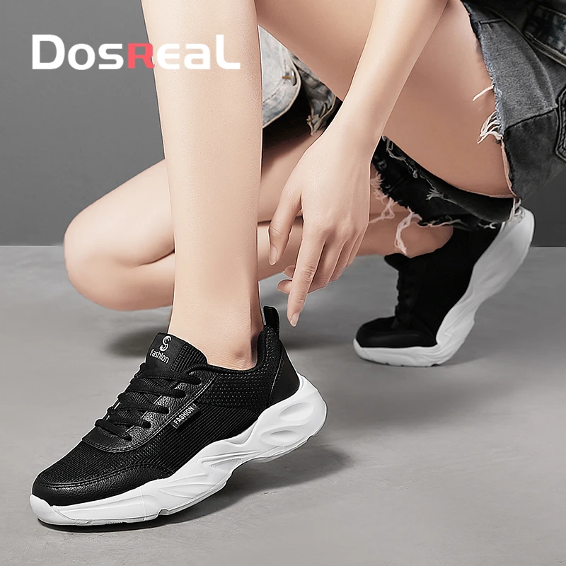 

Dosreal Women Spring Fashion Flats Shoes Breathable Mesh Casual Chunky Sneakers For Females Walking Casual Shoes Ladies Flats