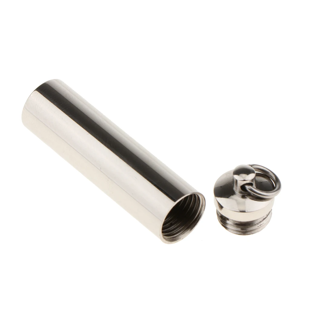 silver color Stainless Steel Capsule Pendant Urn Ash Memorial Keepsake Pill Filler Kit DIY Pendant for Necklace 