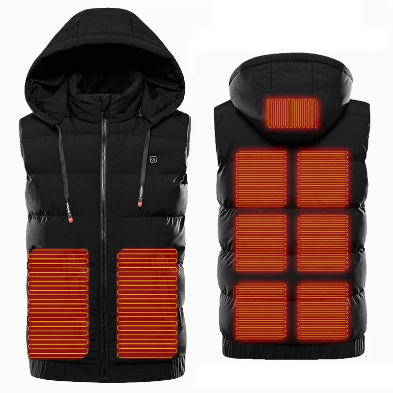 New Winter Heating Vest Men Women Warm Heated Smart Jacket Usb Heat