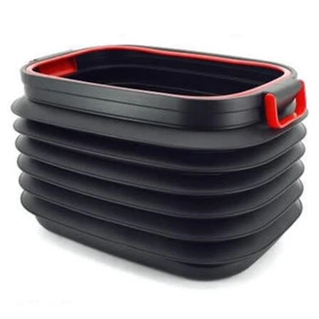 

Folding Water Bucket with Lid Retractable Car Trash Can Camping Accessories Outdoor Fishing Bucket Multifunctional Portable Car