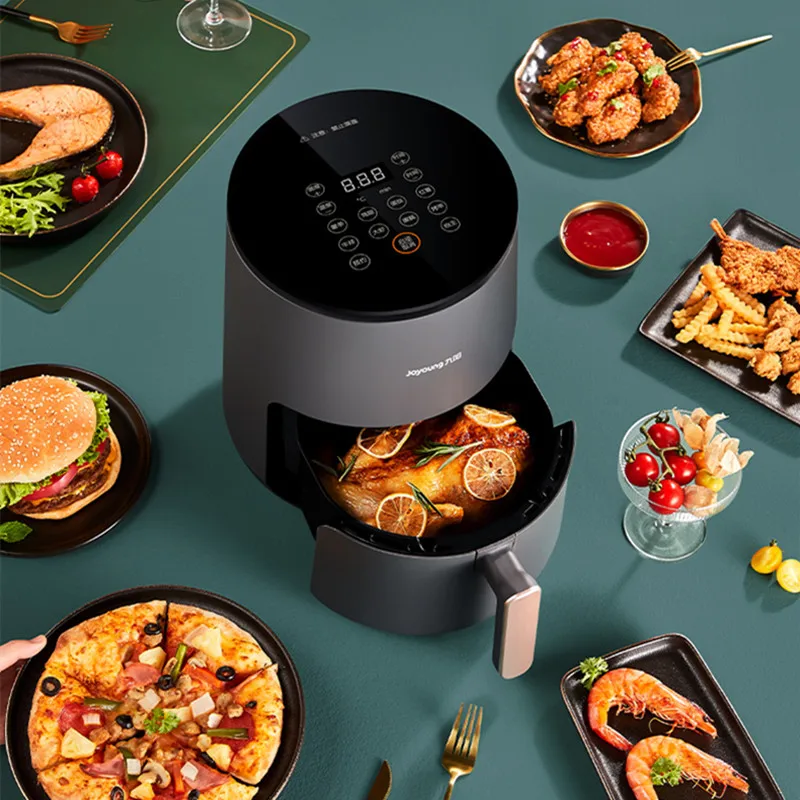 5 5l air fryer on the table new multifunctional and large capacity all in one electric frying pan electric oven for visual fryer Joyoung Air Fryer Home Smart 4.5L Large Capacity Multi-function High End Touch Screen Oil Free Frying Oven KL45-VF530