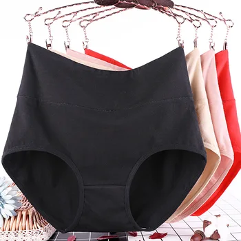 

5XL Female Soft 100% Cotton Women Underwear Low wait Panties Cotton Health Seamless Briefs Plus size design