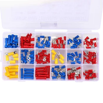 

180x Wire Connector Terminals Plastic Insulated Electrical Wire Terminal with Storage Box Crimp Connector Assortment Set Kit