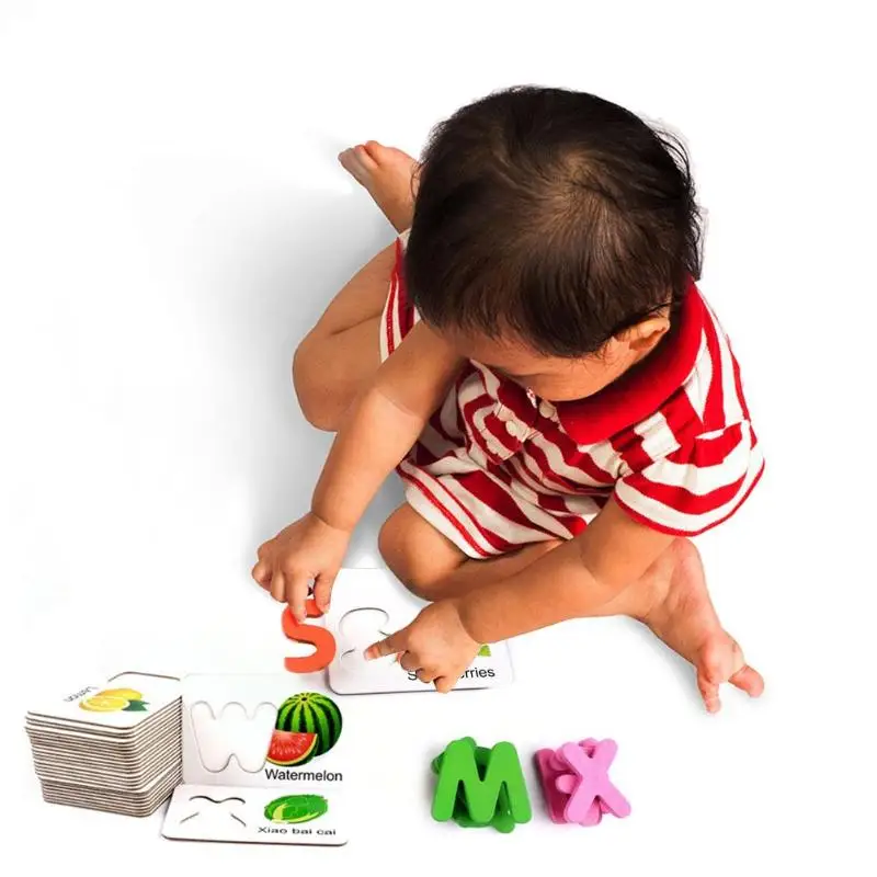 Детские Обучающие буквы Монтессори с английским алфавитом|Пазлы| |