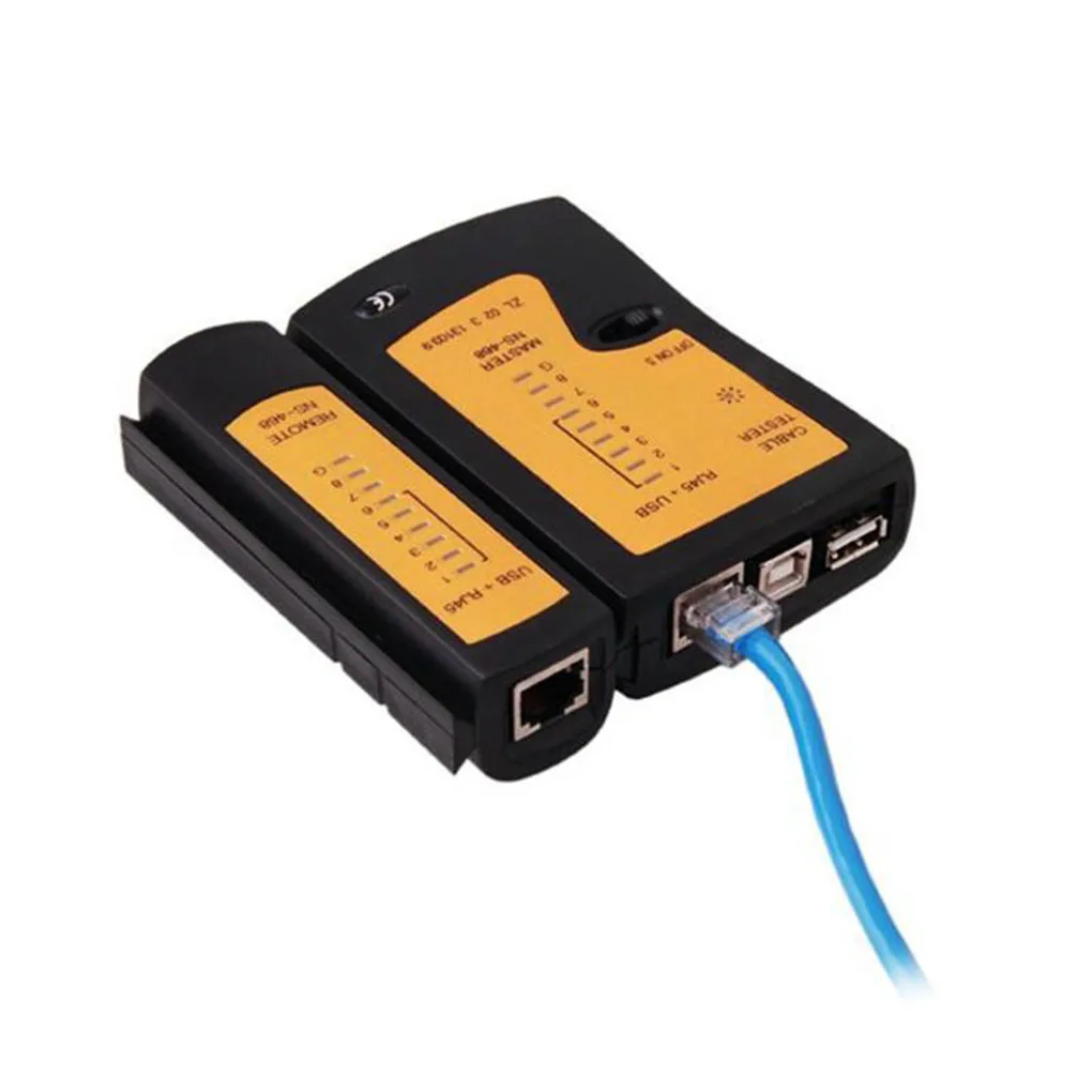 Гаджет сетевой LAN Кабельный тестер RJ-11/RJ-45 кабель испытательная машина DC 9 в 25MA Ethernet инструмент