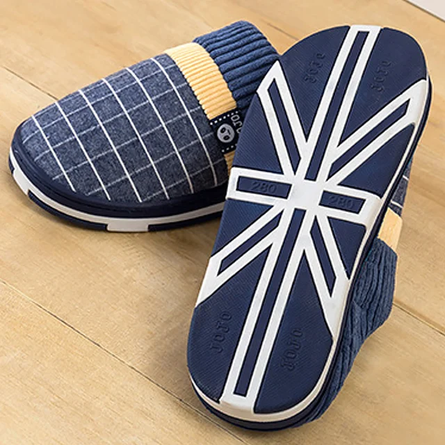 2020 Men Slippers New Warm  Men's Slippers Short Plush Flock Home Slippers for Men Hard-wearing Non-slip Sewing Soft Male Shoes - Image 6