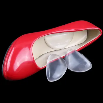 

1Pairs Shoe Inserts Clear Silicone Gel Women Flat Foot Orthopedic Insoles Pain Relief High Heel Arch Support Shoes Pad Cushion
