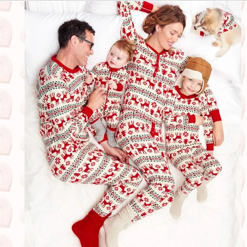 

Family Matching Clothes Christmas 2020 Soft Cotton Family Mommy Daddy Kids Baby Christmas Pajamas Clothes Set New Year Sleepwear