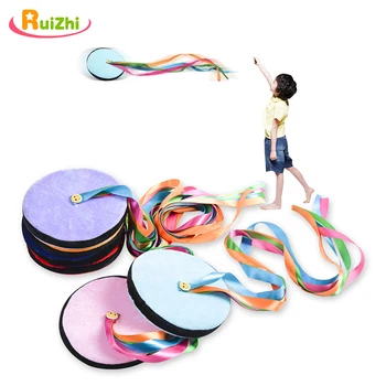 

Ruizhi Children Safety Soft Fly Disc With Ribbon Kindergarten Outdoor Sports Game Equipment Cloth Fly Saucer Kids Toys RZ1198