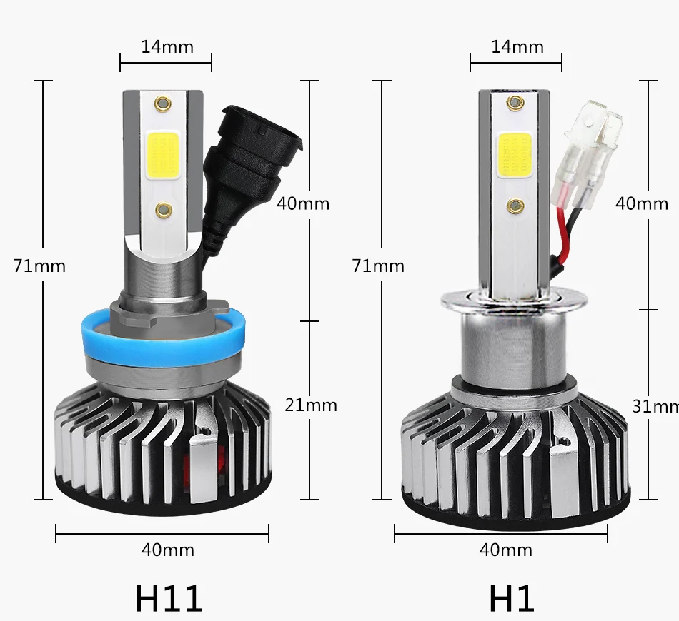 ZTZPIE 4300K 6000K 8000K 12000LM 9005 H1 H4 светодиодный головной светильник H3 H7 H11 9006 Turbo светодиодных ламп супер яркий мини-размер автомобильный светильник 12V