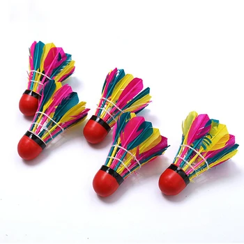 

11pcs Gym Portable Artificial Feather Colorful Shuttlecocks Sports Training Game Badminton Ball Competition Parent-children Play