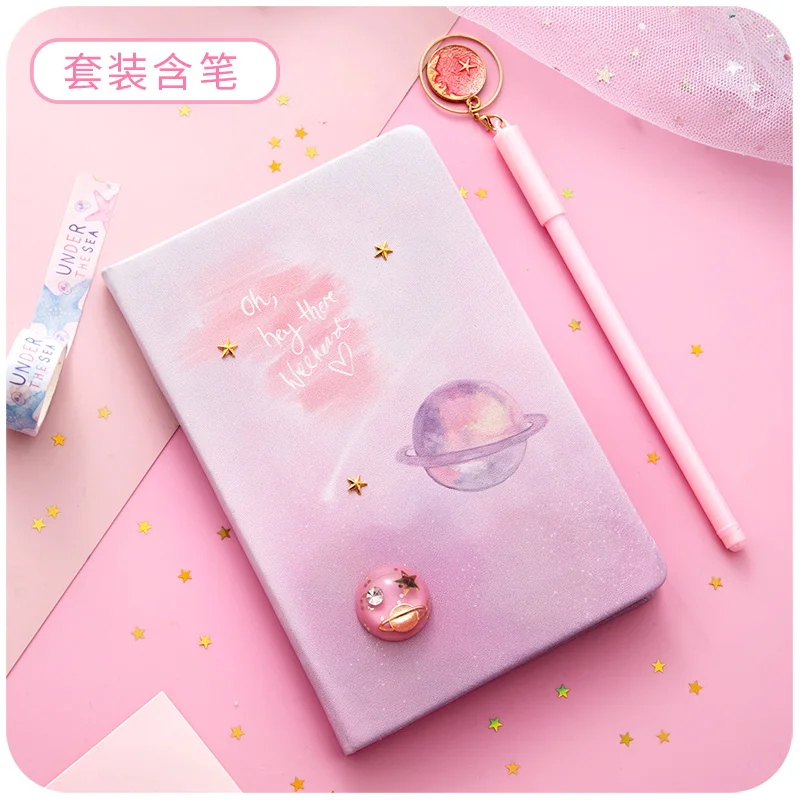 Loveиз Kawaii блокнот планета блокнот прекрасный планировщик книга розовый цвет книга блокнот для девочек канцелярские товары школьные принадлежности
