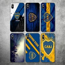 Чехол для телефона FC Boca Juniors iPhone XR 11 Pro XS Max X 5 5S черный DIY мягкий