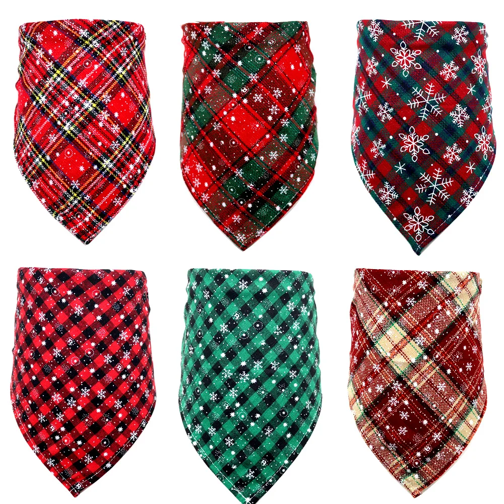 Nes 60pcs Christmas Dog Bandana Pet Dog Christmas Accessories Small Dogs Bandanas Scarf Bibs Dog Supplies Pet Accessories